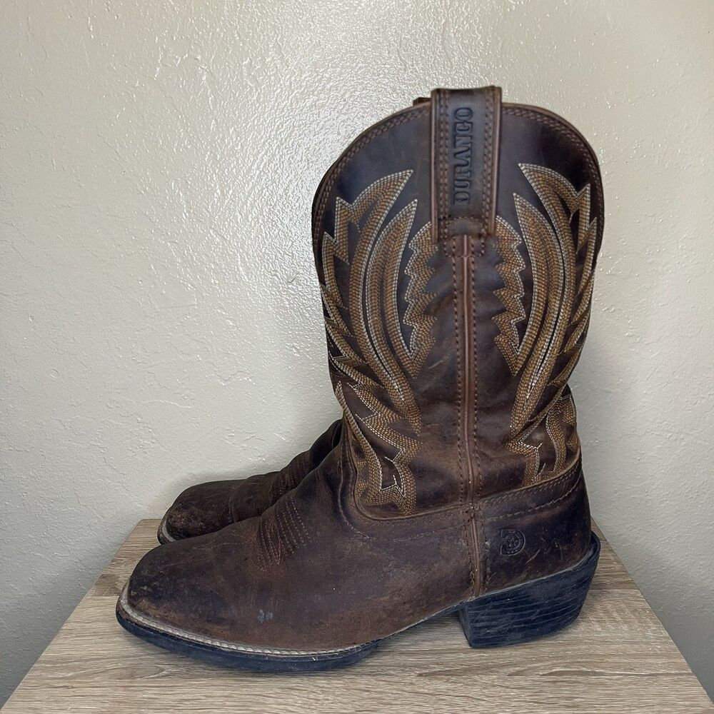 Durango Westward Western Performance Cowboy Boots Mens Size 8.5W Brown Leather